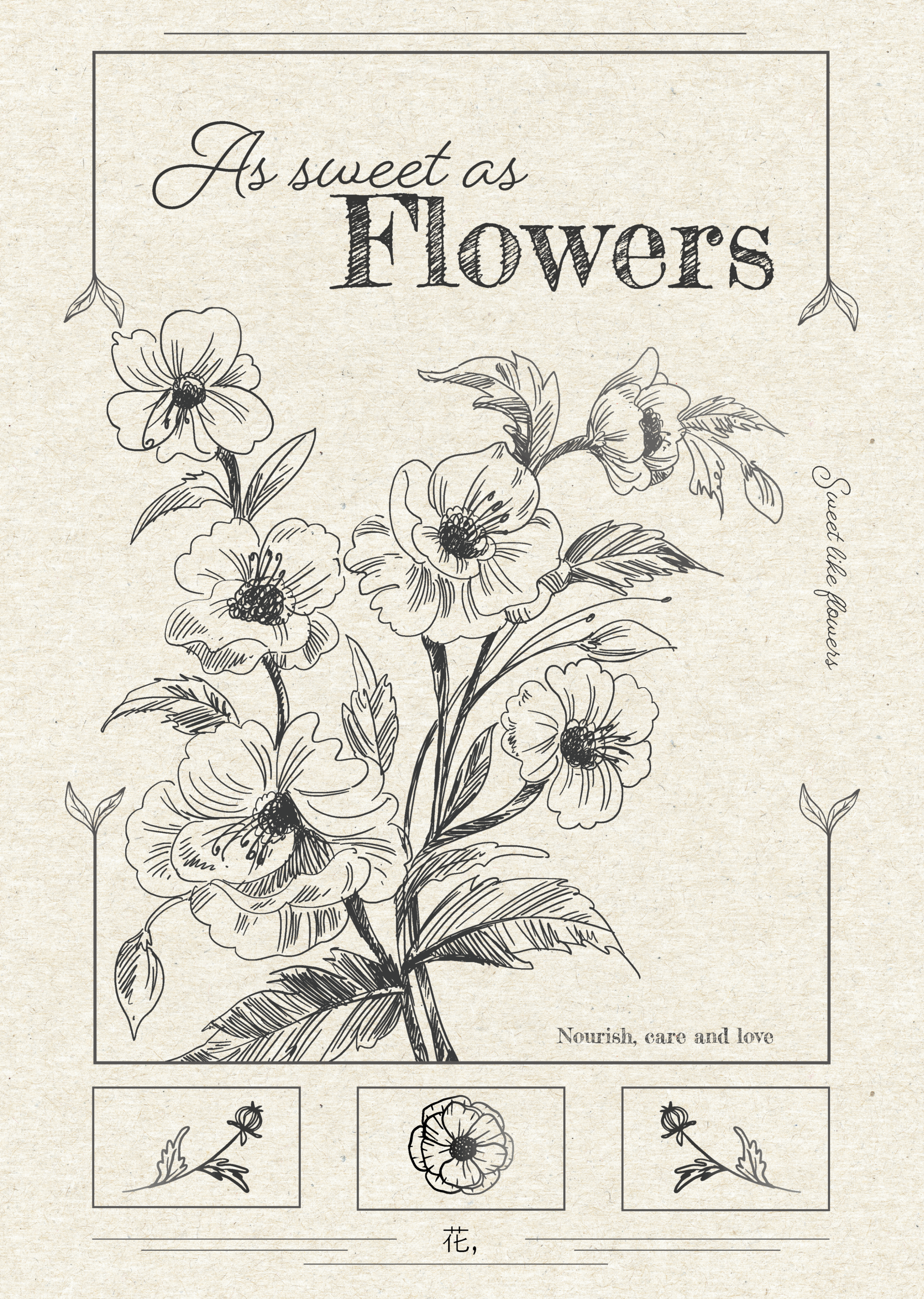 Line_Art_Flower_Poster